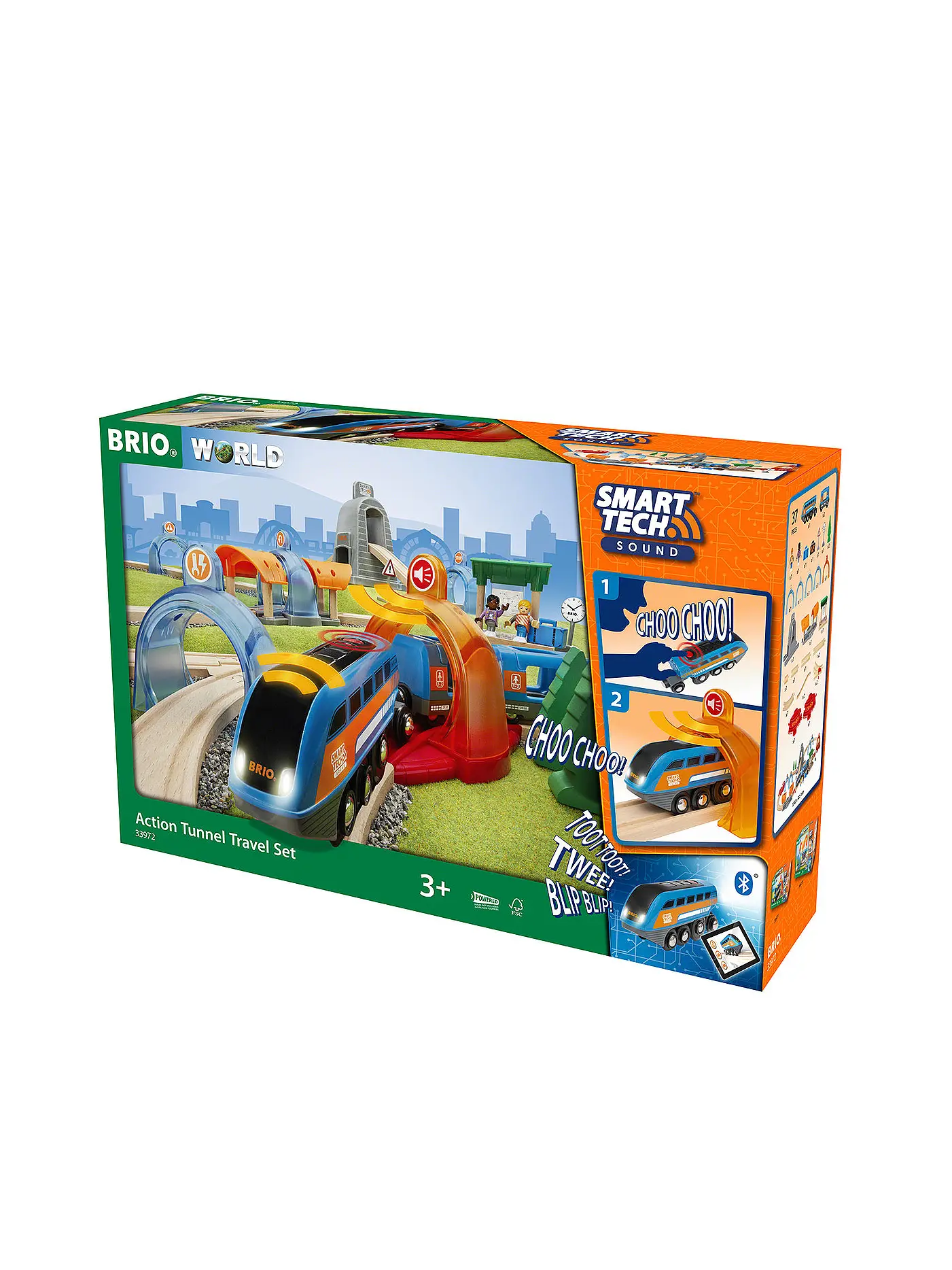BRIO | Smart Tech Sound Action Tunnel Reisezug-Set | 